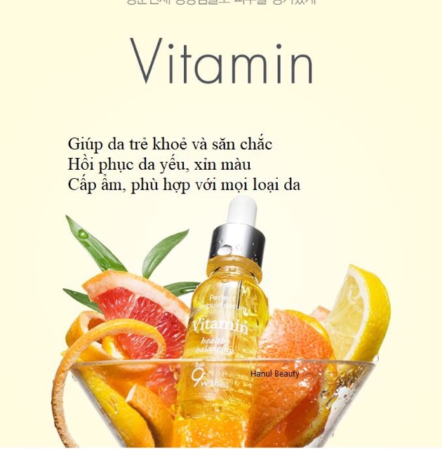 Tinh chất dưỡng da 9WISHES siêu đỉnh Ampule Perfect Serum chai thuỷ tinh 25ml | BigBuy360 - bigbuy360.vn