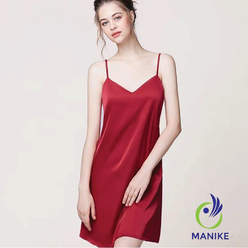 Váy Ngủ 2 Dây Vải Lụa Cao Cấp - Váy Đầm Mặc Nhà Siêu Quyến Rũ Gợi Cảm Thoáng Mát - HÀNG MỚI VỀ