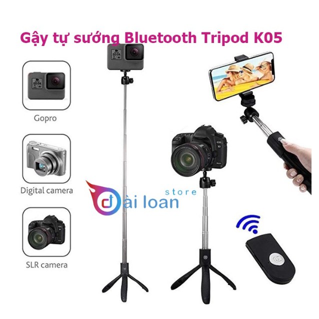 Gậy tự sướng Bluetooth Tripod K05 cao cấp