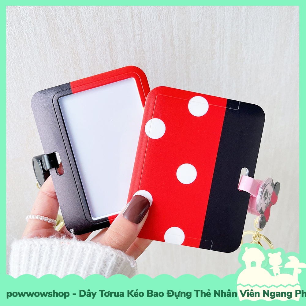 [Sẵn VN - Hỏa Tốc] Dây Tơrua Kéo Bao Đựng Thẻ Nhân Viên Ngang Nhựa PC + Acrylic Mẫu Nhân Vật Hoạt Hình Disne Life Style