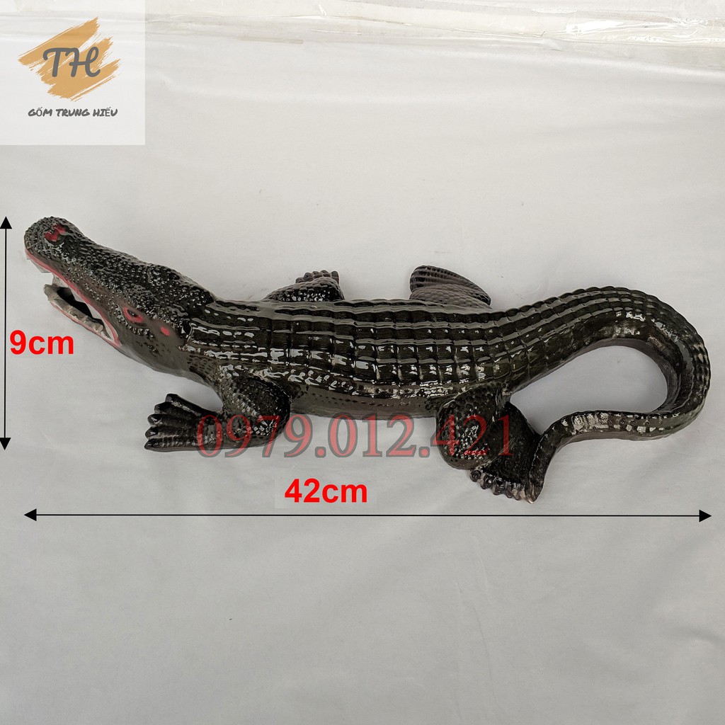 Tượng cá sấu gốm Bát Tràng size lớn