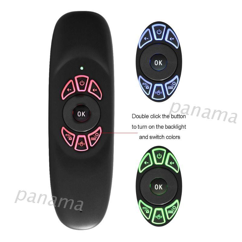 Remote kiêm bàn phím điều khiển TV Android thông minh không dây G64 C120 3 đèn nền RGB 2.4G sạc được