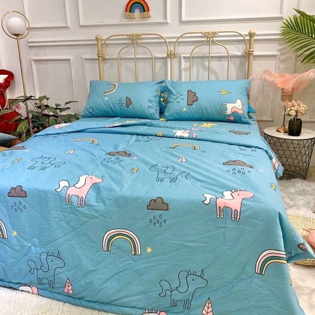 Set Ga gối kèm Chăn hè (mền), 100% Cotton.