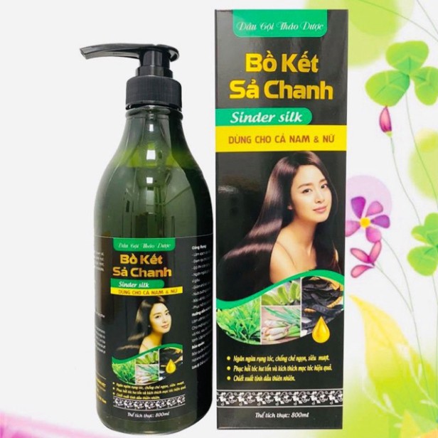 Dầu Gội Thảo Dược BỒ KẾT SẢ CHANH—làm sạch da đầu đem lại cho bạn tóc mọc dày,óng mượt,ngừa gàu