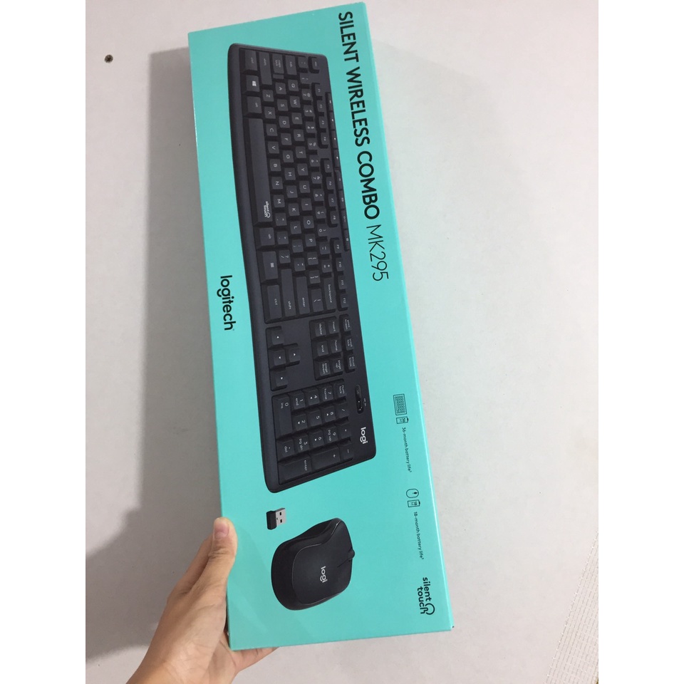 Bộ chuột và bàn phím không dây chống ồn Logitech MK295