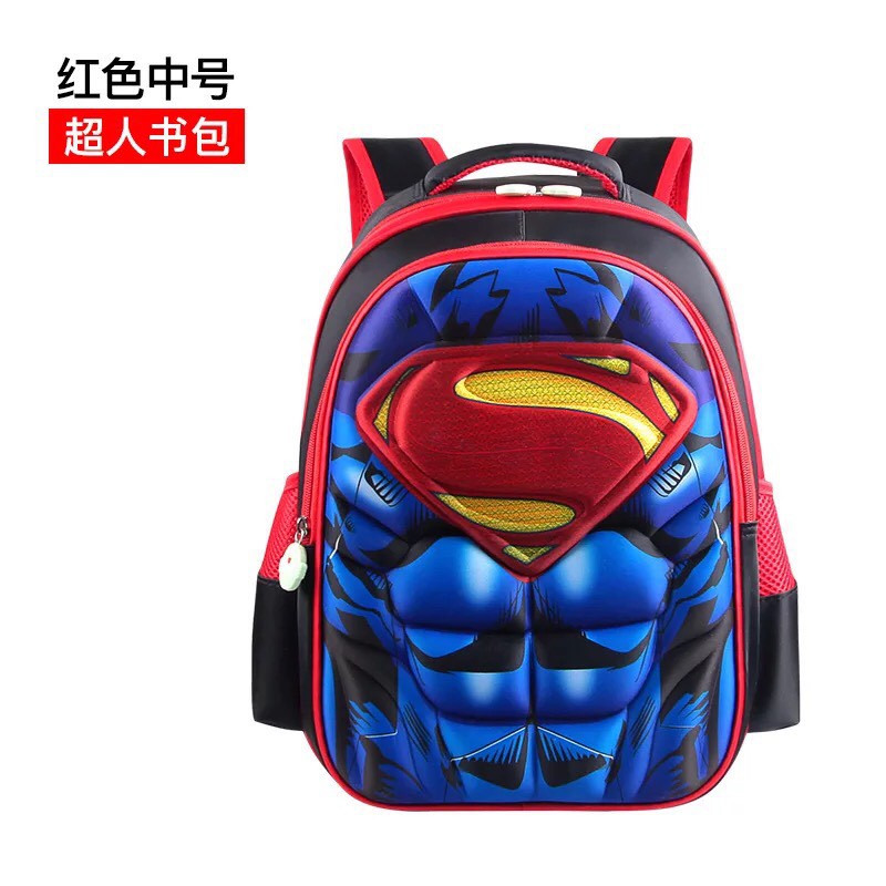 Balo đi học cho bé trai in hình 3D Supper cặp đi học nam  TE7
