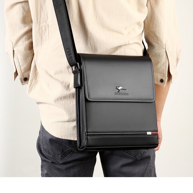 Túi đeo chéo nam da bò T75 BOLINDAISHU ̣27x23x5cm bảo hành 12 tháng  D.HSTORE