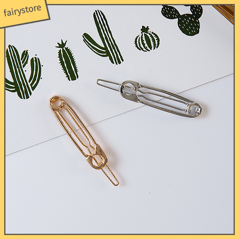 Kẹp Tóc Kim Loại Hình Kẹp Ghim Độc Đáo Cho Nữ
