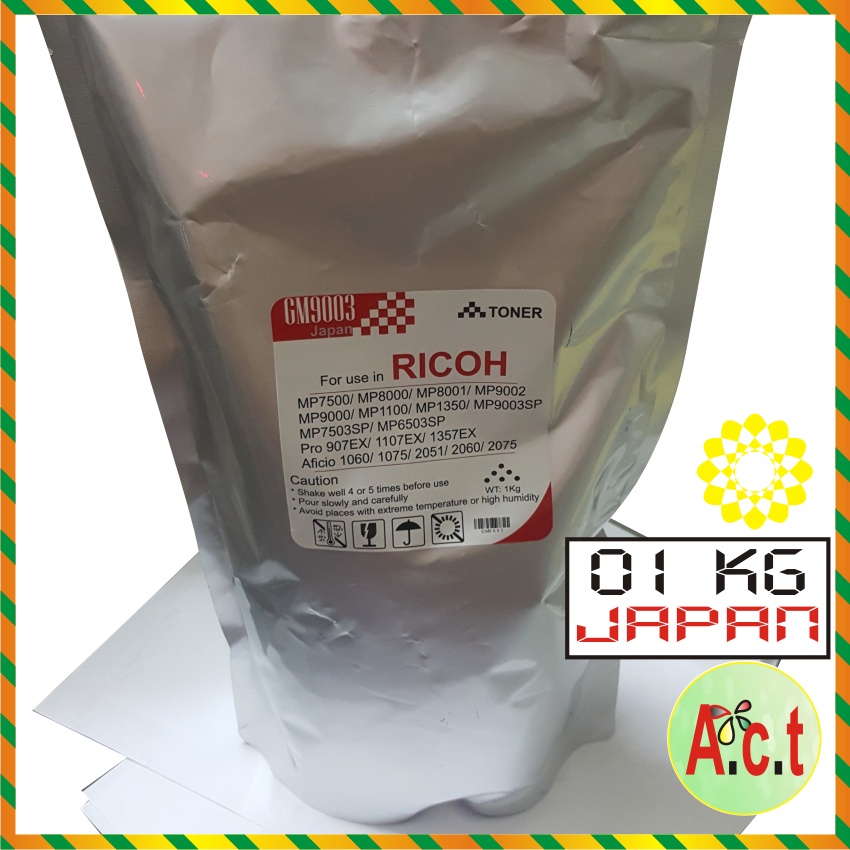 Mực Ricoh Aficio MP 2554, 3054, 3554, 4054, 5054, 6054, 6503, 7503, 9003, 2555, 3055, 3555, 4055, 5055, 6055, GÓI 1 KG.