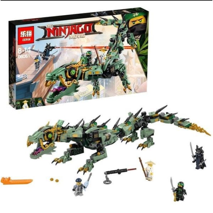 Lego Ninjago - Queen 89037 , Leji 80006 ( Xếp hình rồng máy xanh Movie 592 mảnh )