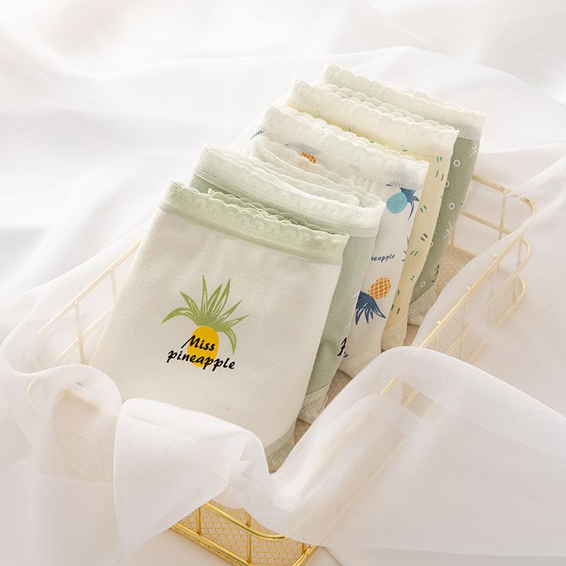 Quần Lót Nữ Cotton Mỏng Họa Tiết MISS PINEAPPLE Ngang Eo  Hàng Loại Đẹp.