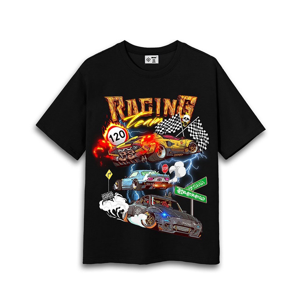 Áo thun ngắn tay oversize RACING TEAM