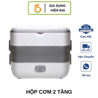 Hộp ủ cơm cắm điện cao cấp 2 tầng 4 ngăn tiện lợi cho dân văn phòng