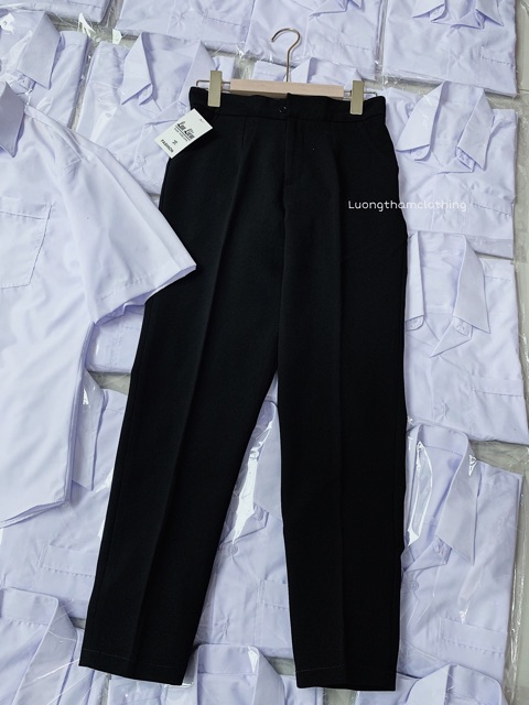 Combo baggy tây  + Áo sơ mi trắng tay lỡ form rông