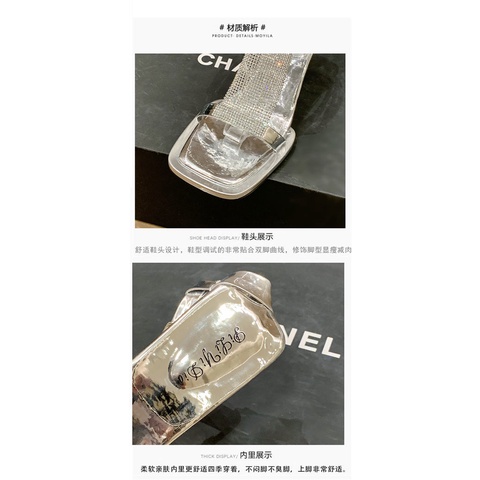 Giày Cao Gót Quai Trong Suốt Thời Trang Mùa Hè 2022 Dành Cho Nữ