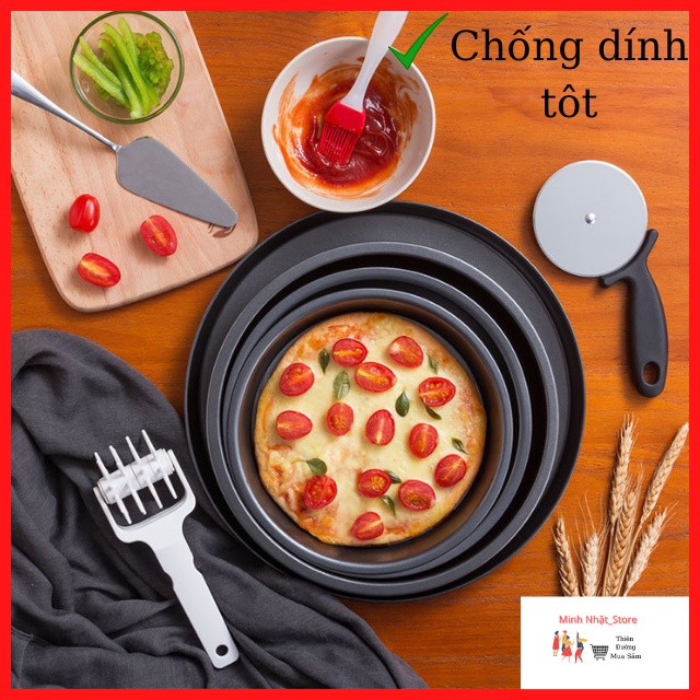 Khay Nướng Bánh Pizza Hình Tròn Chống Dính Tốt size 16/18/20/22/24/26 cm