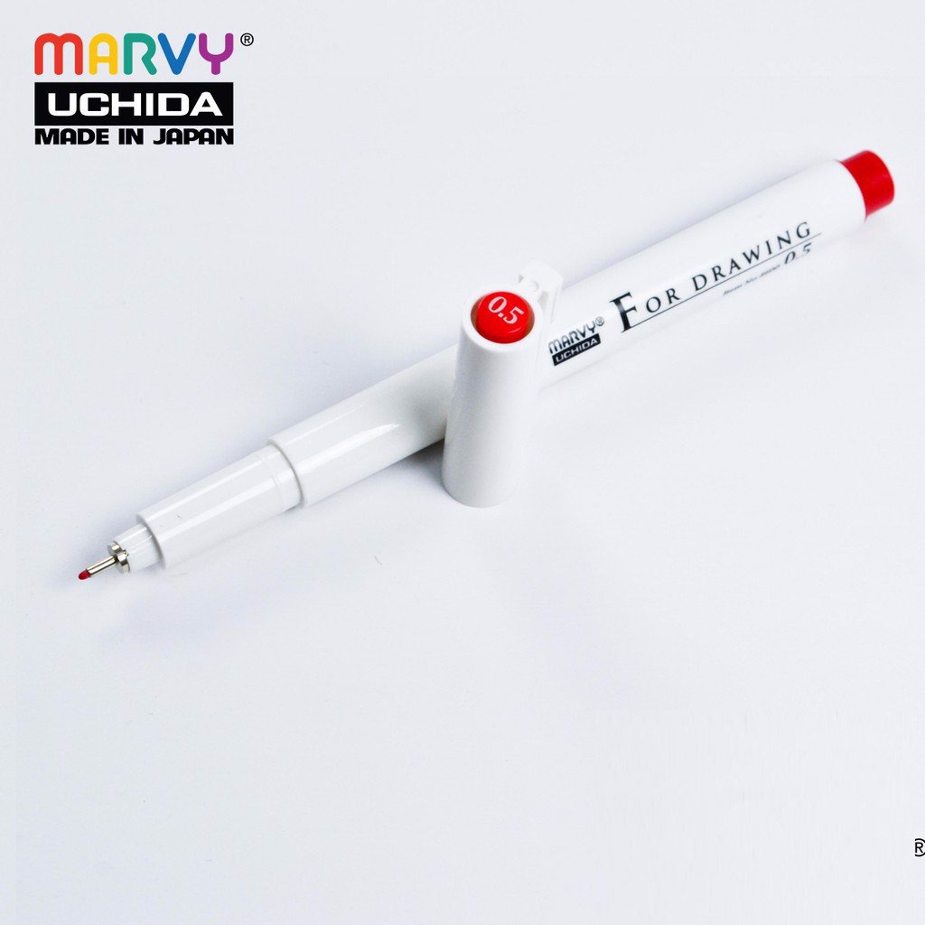 Bút kim số đi nét vẽ kỹ thuật MARVY For Drawing 4600 – Màu đỏ