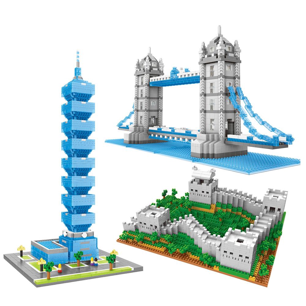 Đồ chơi lego mini lắp ráp mô hình kiến trúc thành phối nổi tiếng trên thế giới dùng làm quà tặng cho bé