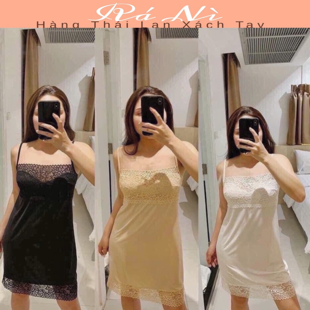 Đầm Ngủ Ren Thun Lạnh Co Giãn Thoải Mái SisterHood 845 Thái Lan