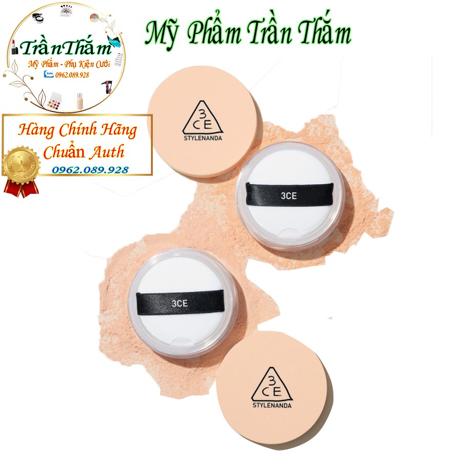 Phấn Phủ 3CE NATURAL FINISH LOOSE POWDER Cho Lớp Trang Điểm Tự Nhiên Bền Màu