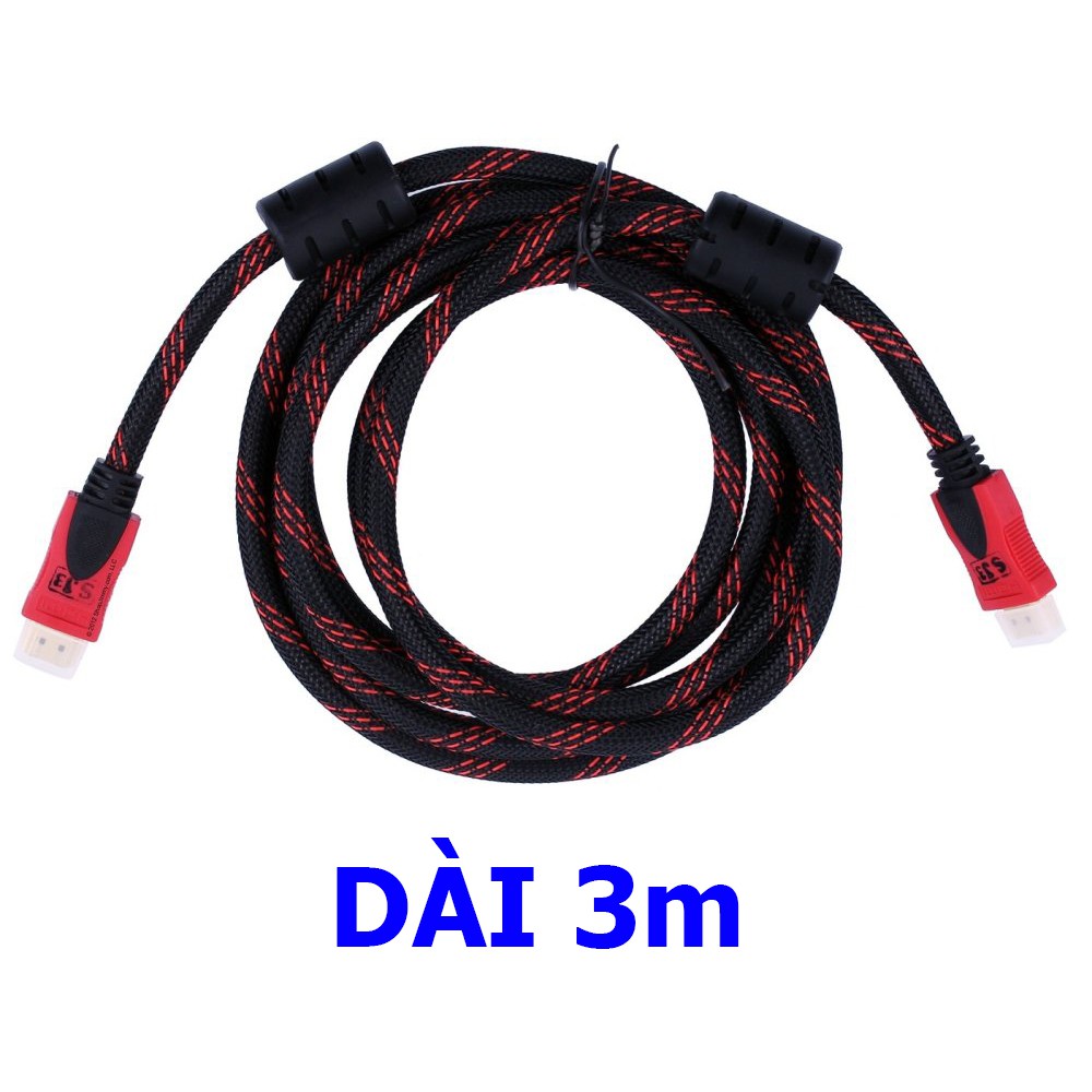 Cáp HDMI to HDMI 3m full HD 1080P cho máy tính