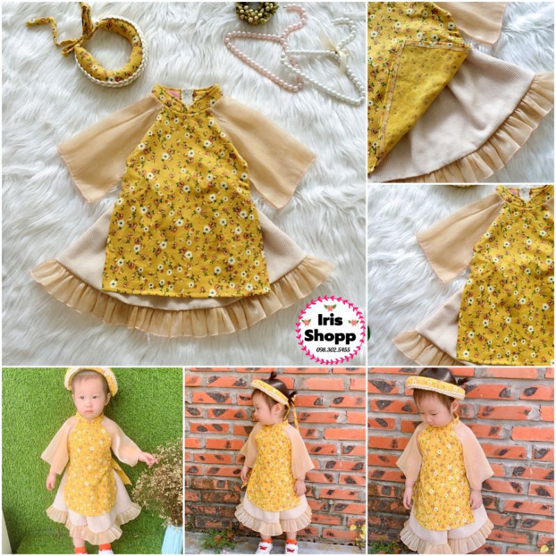 Áo dài Tết bé gái Iris Shopp