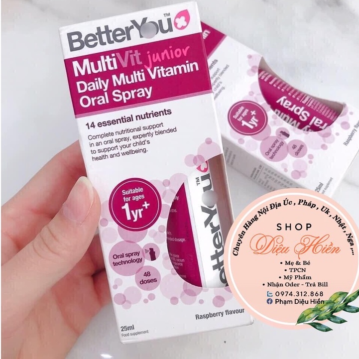 Vitamin Tổng Hợp Dạng Xịt Better You MultiVit Junior