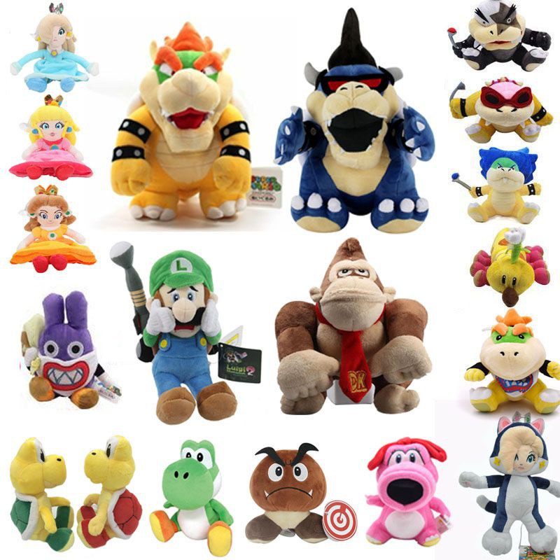Thú Nhồi Bông Hình Super Mario Và Luigi Bowser Koopa Troopa Goomba Làm Quà Tặng Sinh Nhật