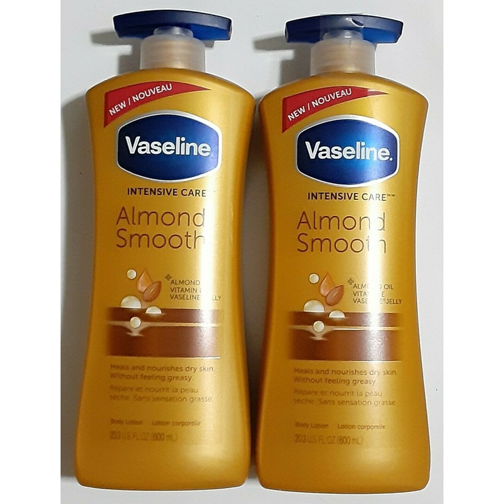 Dưỡng thể tinh dầu hạnh nhân Vaseline Intensive Care Almond Smooth Body Lotion 600ml