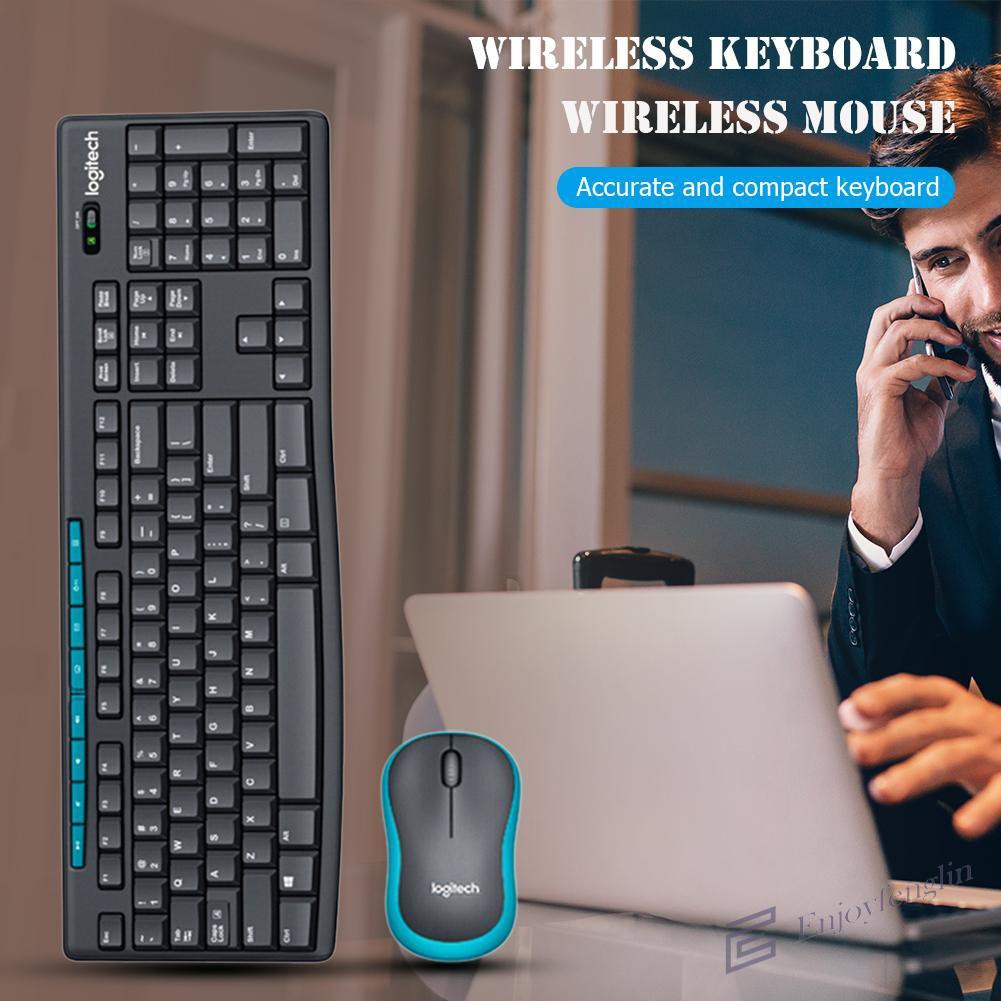 USB Wireless Logitech MK275 Keyboard 1000 DPI Optical Ergonomic Mouse kit