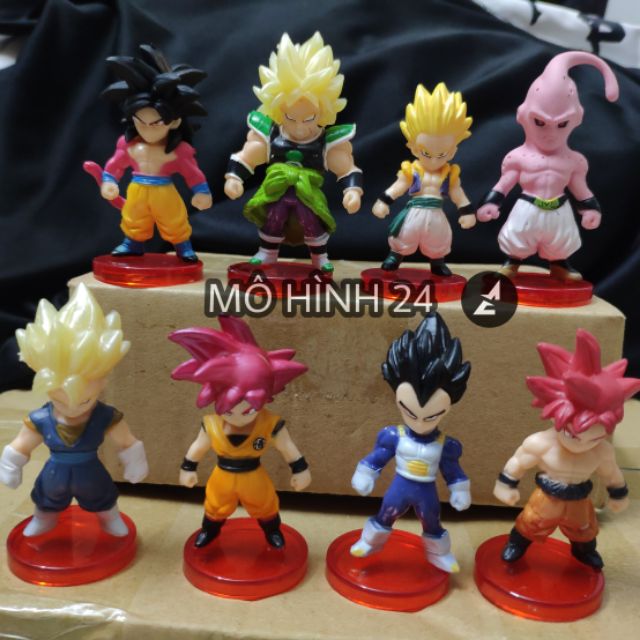 [1 CON] Mô hình NHÂN VẬT chibi goku mini dragon ball buu broly king vegeta super saiyan god dragonball Majin buu CB16