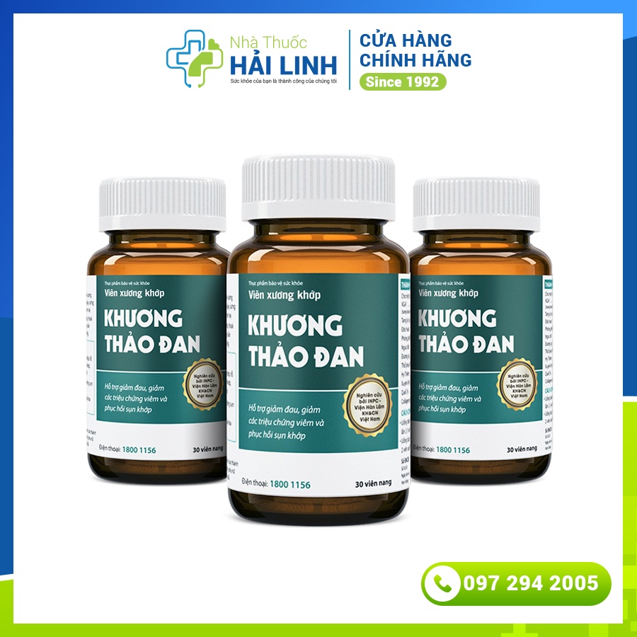 [CHÍNH HÃNG-TÍCH ĐIỂM] Viên uống KHƯƠNG THẢO ĐAN giảm thoái hóa khớp