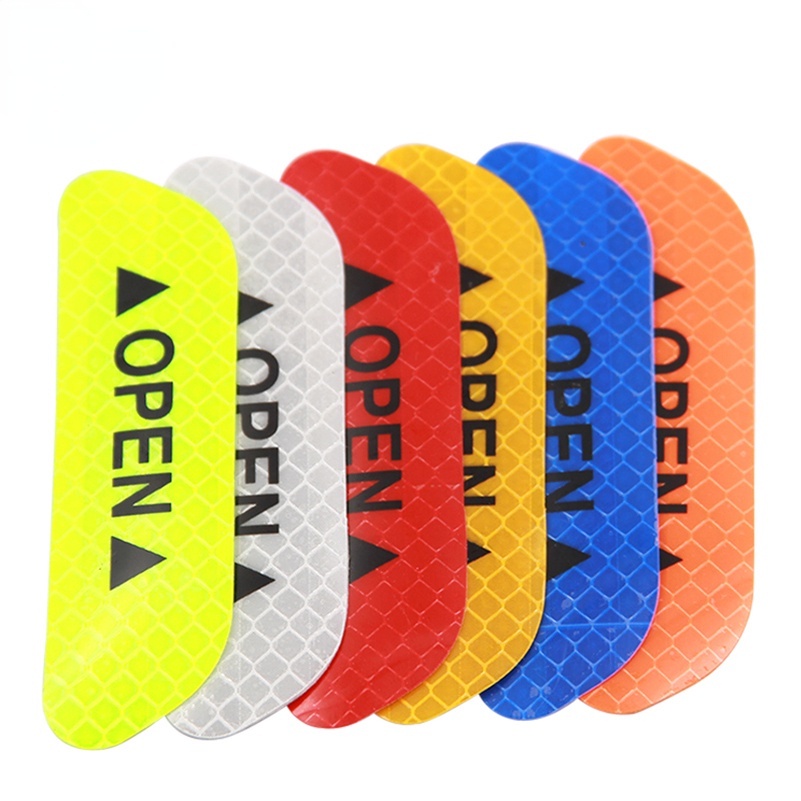 Set 4 Miếng Dán Phản Quang Cảnh Báo Mở Cửa An Toàn Thông Dụng Cho Xe Hơi/Xe Máy
