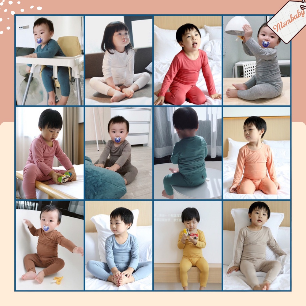 [Minkymom QC] BỘ DÀI MINKYMOM THUN LẠNH PETTIT CẠP CAO MẶC ĐIỀU HOÀ CHO BÉ (có sẵn)