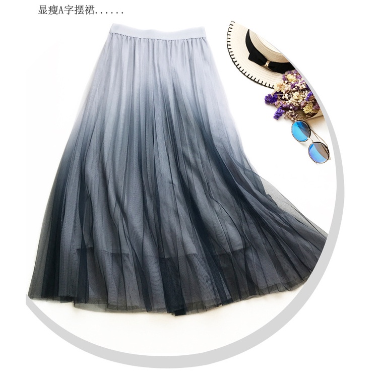 Chân Váy lưới xòe 3 lớp loang mầu dễ thương VAY56
