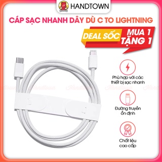 Dây cáp sạc nhanh Usb Type C to Lightning 18w dài 1m dây bện dù chống gãy khi xoắn gập