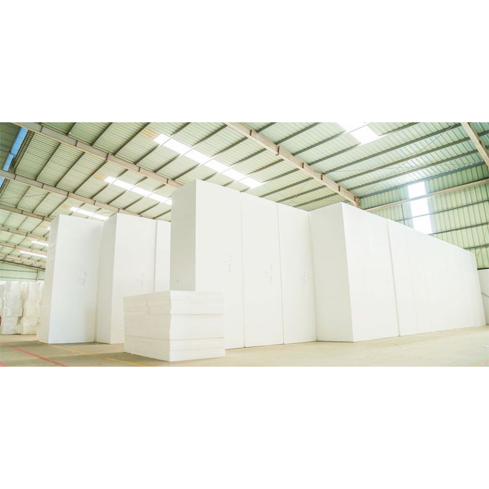 Tấm xốp hạt ép cứng EPS dày 10cm kích thước 100x100cm dùng tôn nền, tôn sàn, cách nhiệt, cách âm, chống nóng