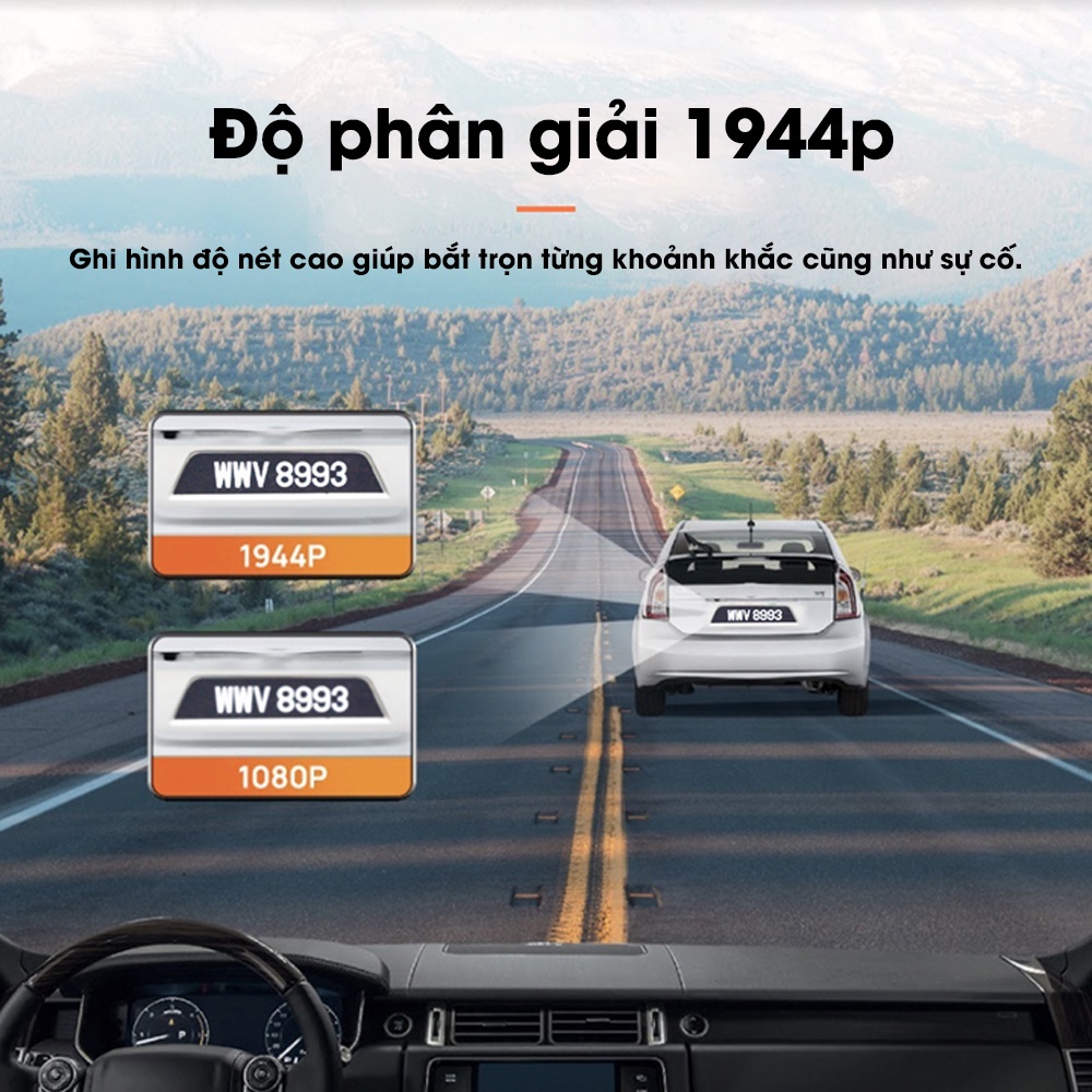 Camera hành trình 70mai dash cam M500 1944P GPS TẦM NHÌN BAN ĐÊM ADAS Chế độ giám sát đỗ xe 24h App &amp; Điều khển bằng giọ