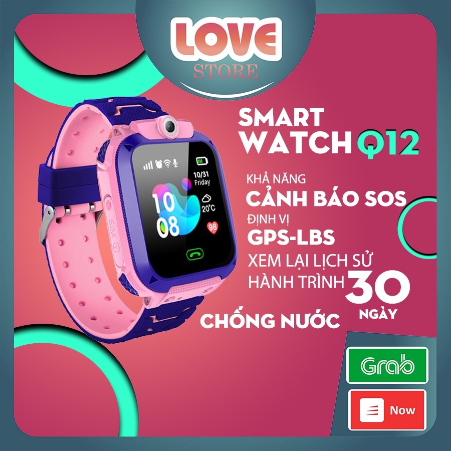 Đồng hồ thông minh Q12 hỗ trợ định vị/ gọi điện/ chụp ảnh 1.44 inch dành cho trẻ em