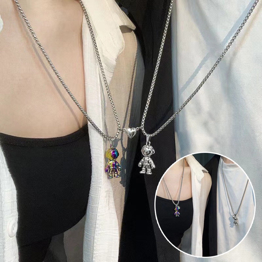 Vòng cổ Mặt Hình Trái Tim Nam Châm Độc Đáo