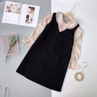 Set váy yếm kèm sơ mi tơ (giá sale)