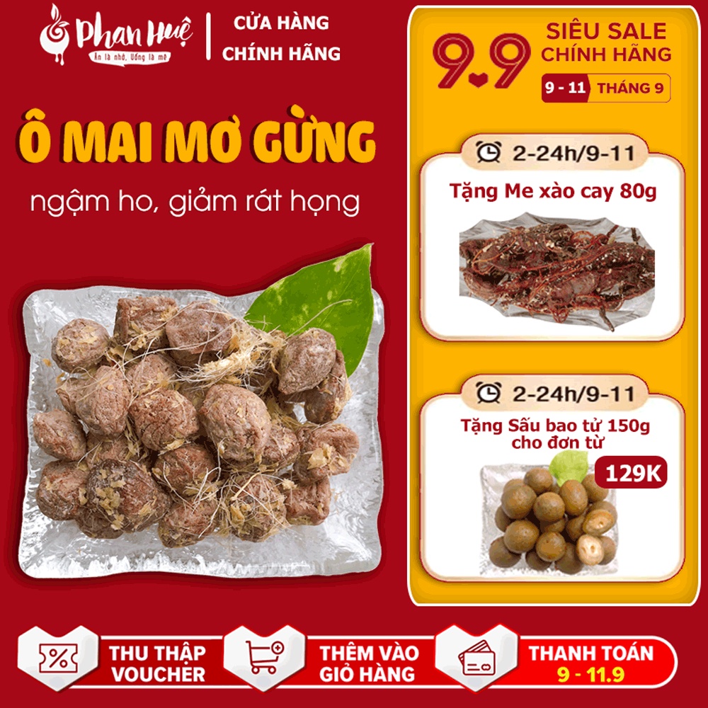 Ô mai xí muội mơ gừng chua mặn ngọt Phan Huệ đặc biệt. Mơ miền bắc chọn lọc. Đặc sản Hà Nội.