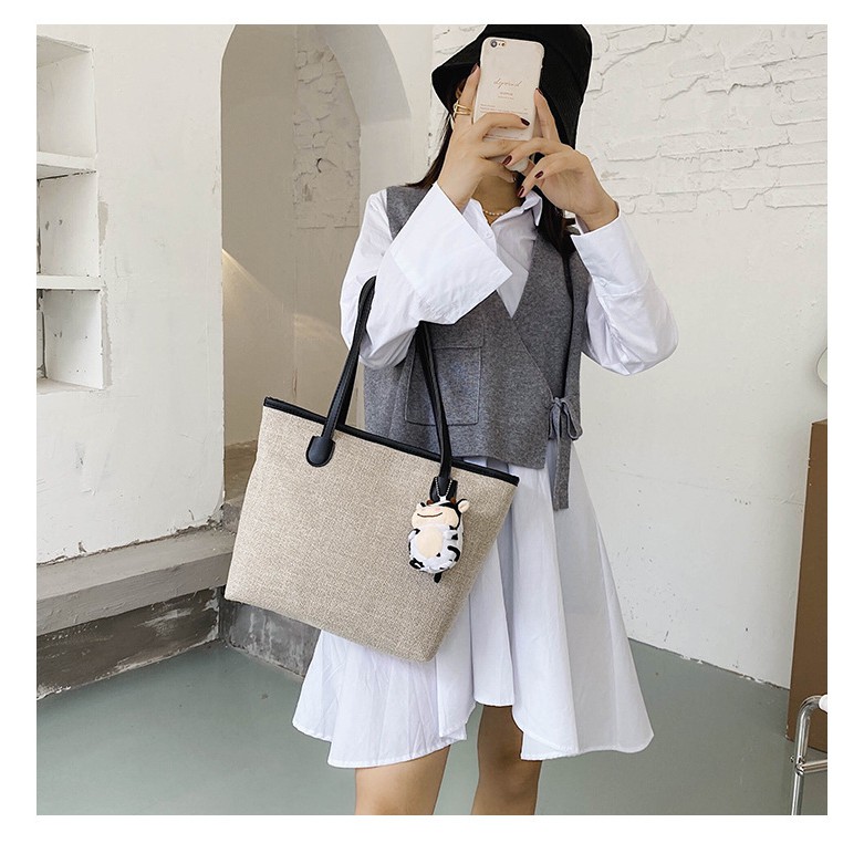 Túi đeo vai túi xách nữ CHEN, tui tote a4 đi làm vải canvas trơn style ulzzang Hàn Quốc TX43
