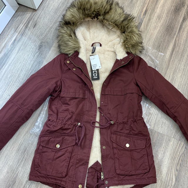 Áo Parka mũ lông