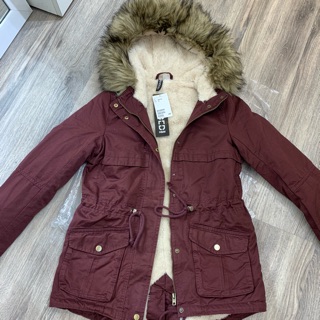 Áo Parka mũ lông