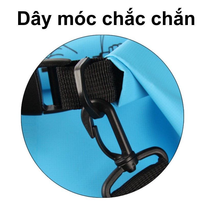 Túi chống nước tuyệt đối 100%, 15L, đeo chéo vai, chất liệu cao cấp POPO Sports