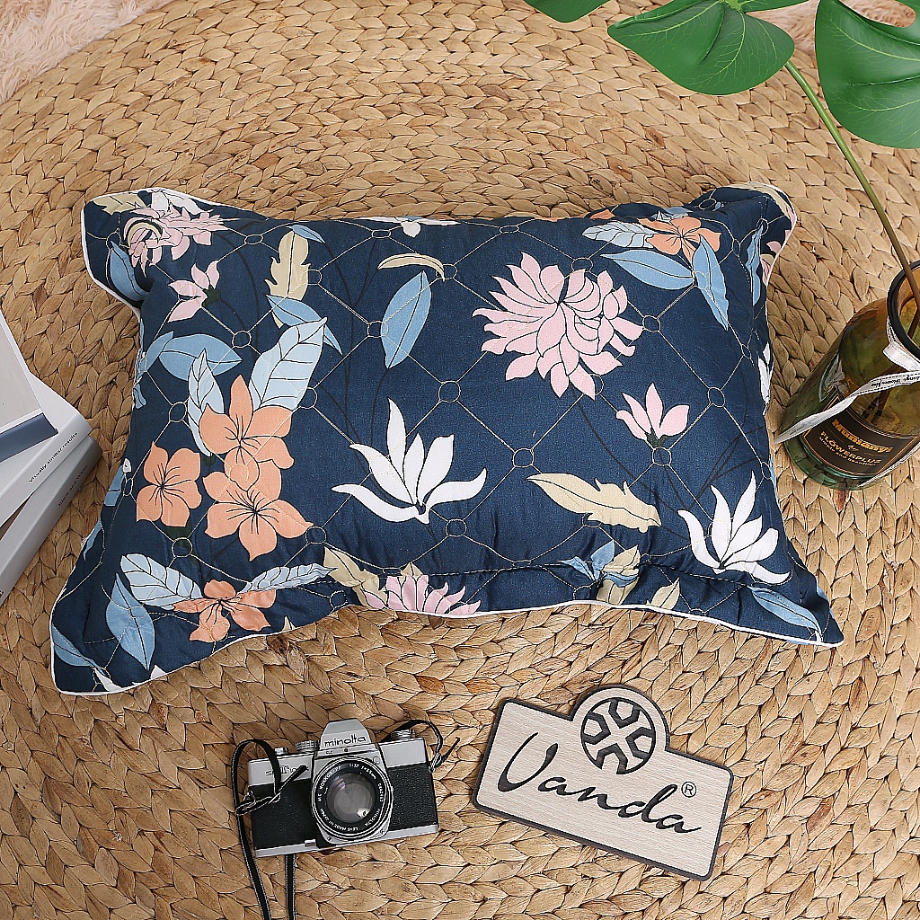 Vỏ gối đầu trần trám VANDA cao cấp họa tiết đơn giản sang trọng