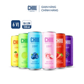 GIFT Thùng 6 lon Chill Cocktail mix vị 330ml lon