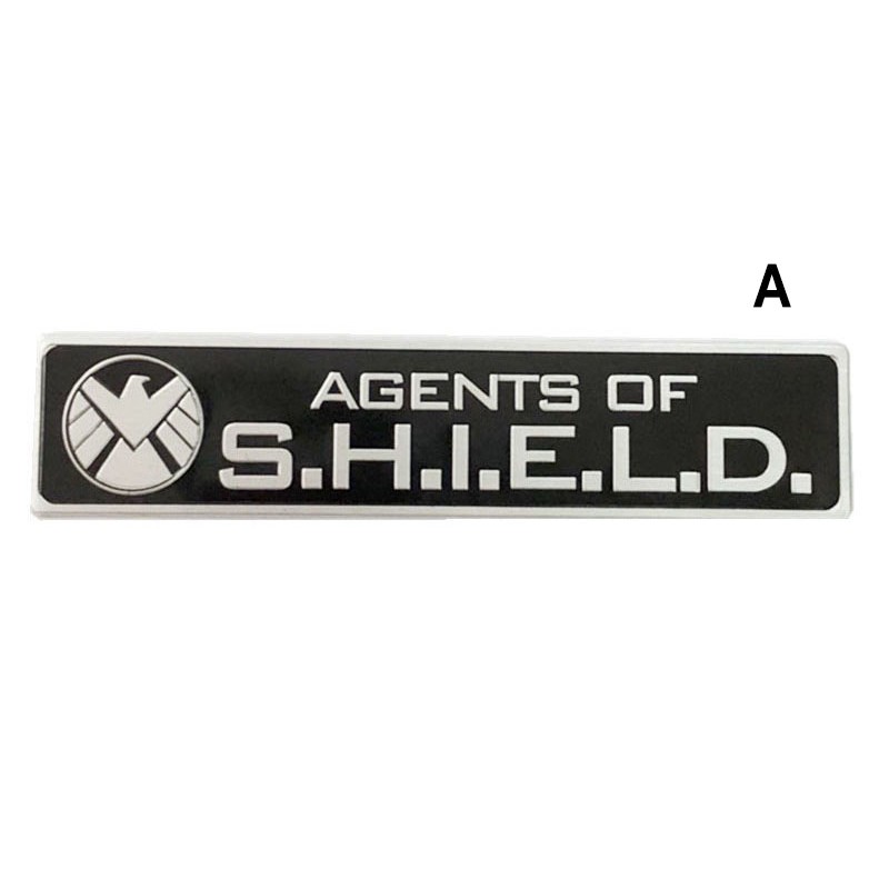 Tem Logo Agents Of Shield Bằng Kim Loại 12 X 2.5 Cm Dán Xe ô Tô Ms-272