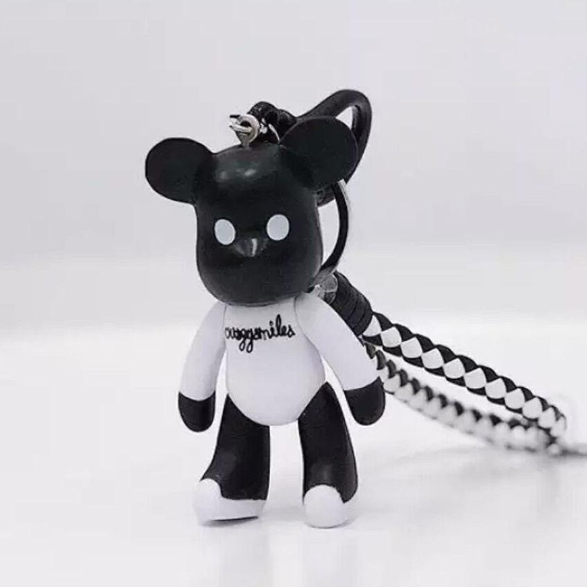 Móc gấu nhựa cute treo balo túi xách  bearbrick silicon dễ thương